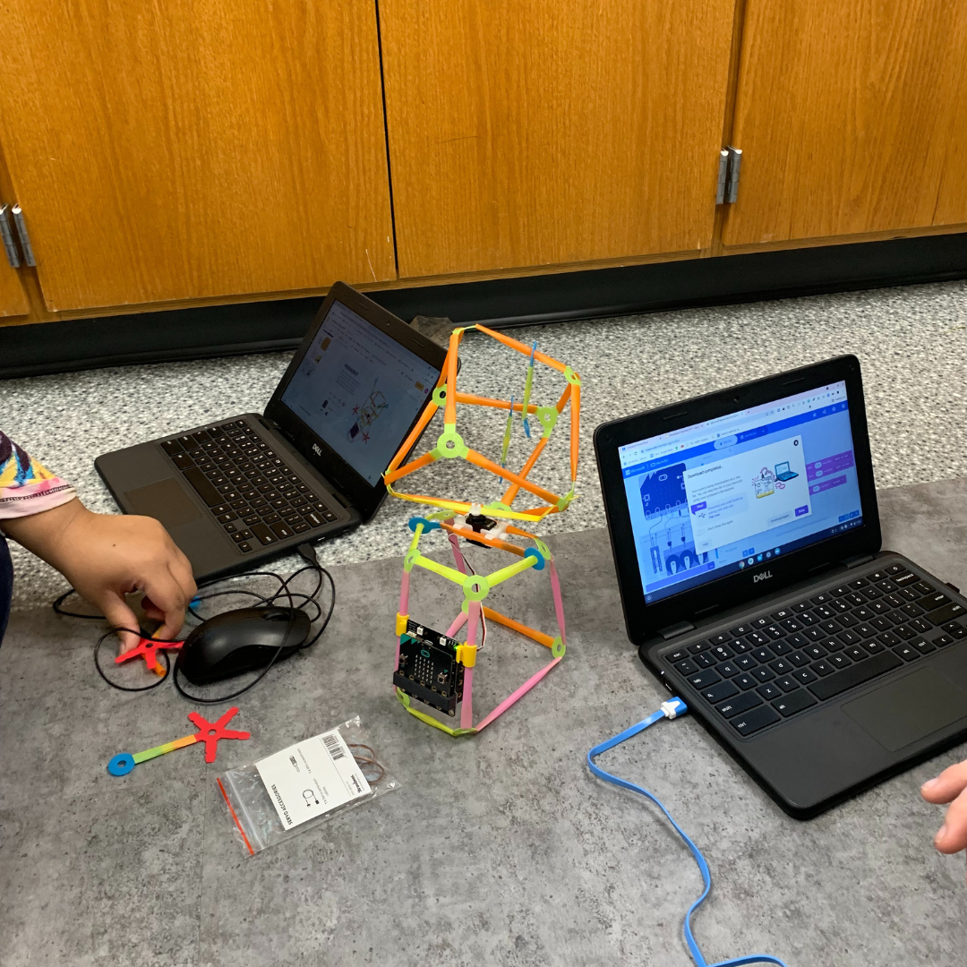 Building a robot with Strawbees and coding.