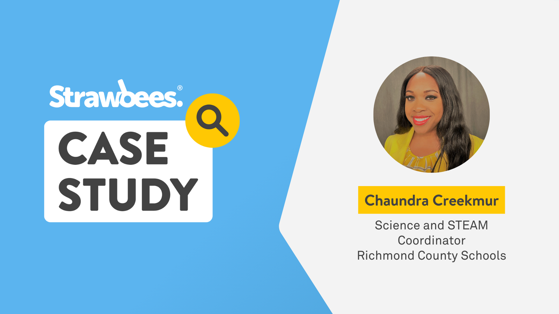 A cover image for the Richmond County Schools Case Study images with Chaundra Creekmur featured.