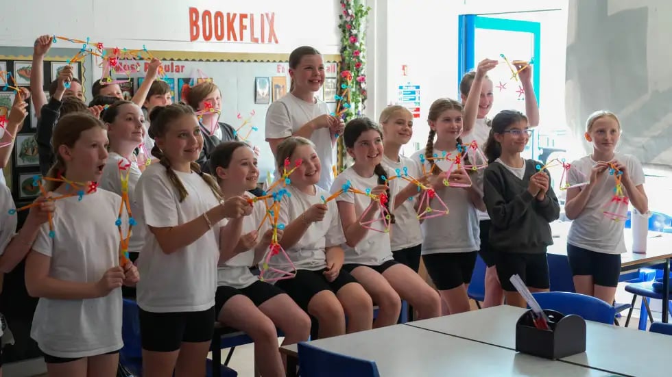 St Peters Children with Strawbees