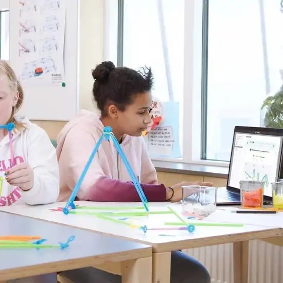 Strawbees Build Classroom Computer